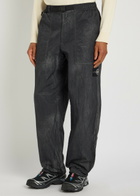Stone Island Sprayed Straight-leg Nylon Trousers Black