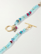 Peyote Bird - Daytrip Gold-Plated and Sterling Silver Multi-Stone Beaded Necklace