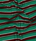 Barrie Striped cashmere-blend scarf
