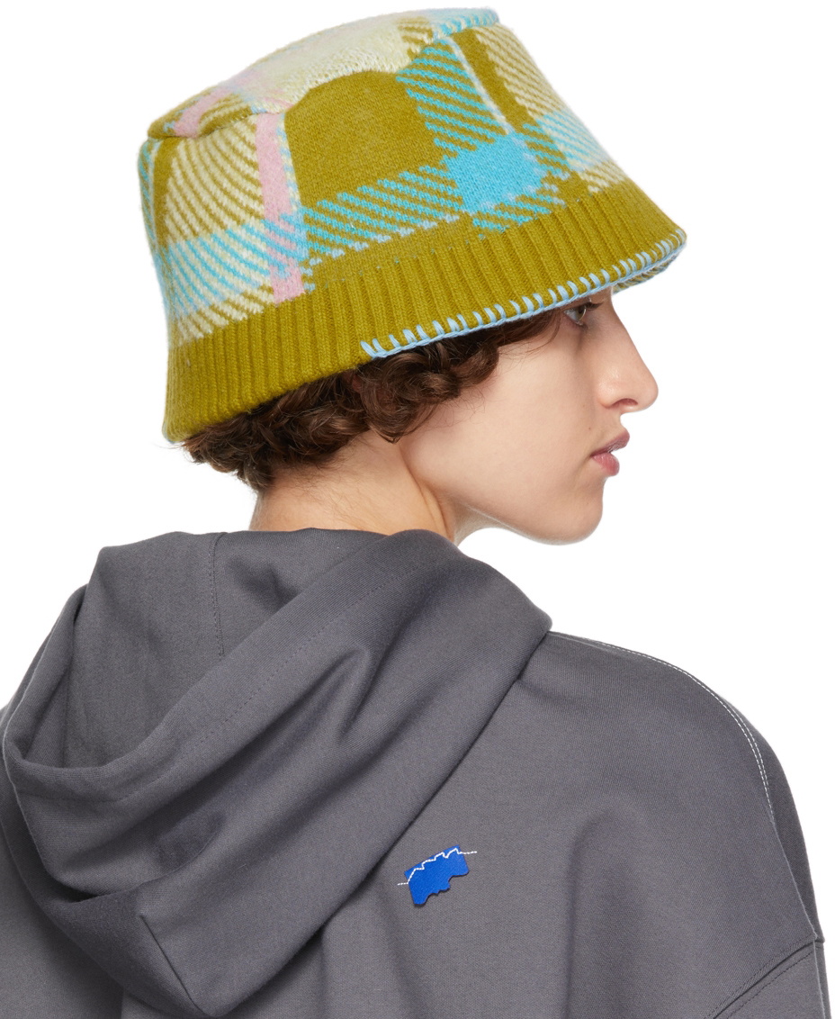 ADER error Green Sculpture Logo Bucket Hat ADER error