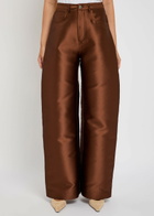 Marques' Almeida Wide-leg Mikado Trousers Brown