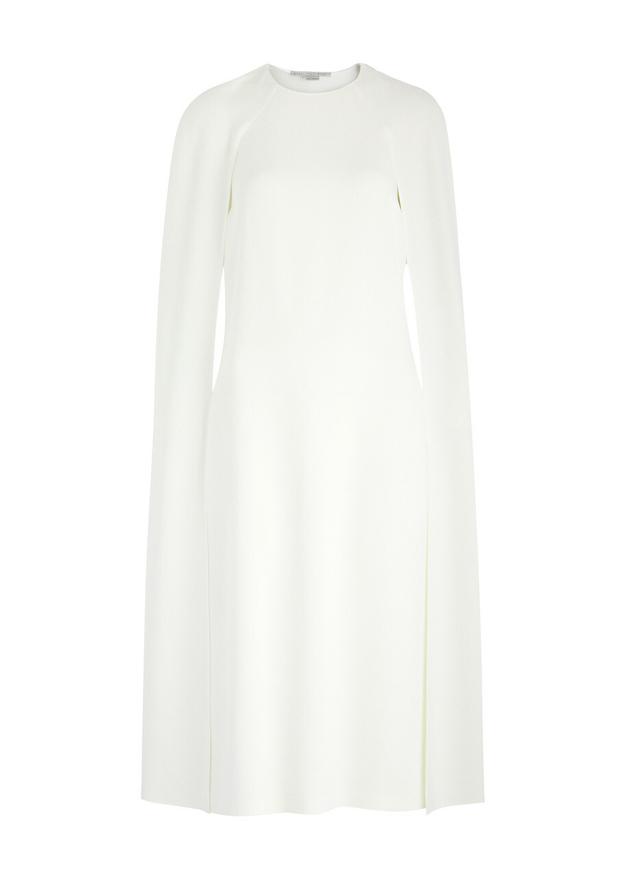 Stella Mccartney Cape-effect Midi Dress White