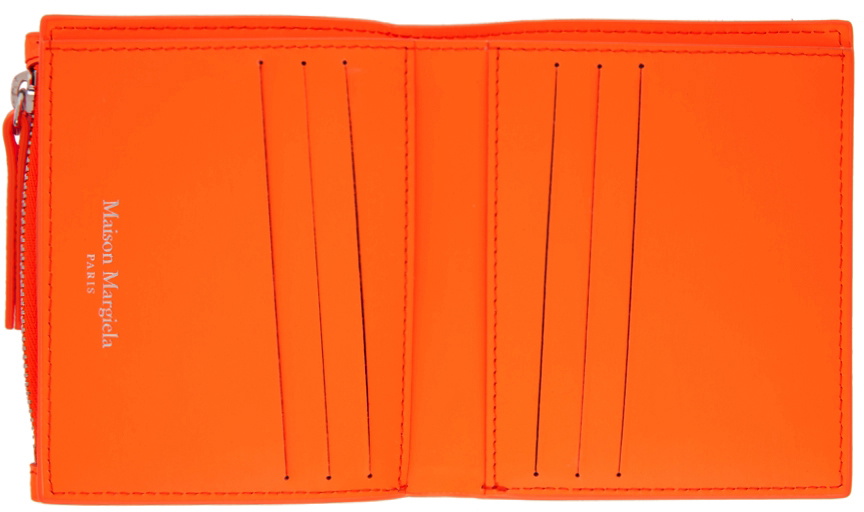 Maison Margiela orange Leather Card Holder
