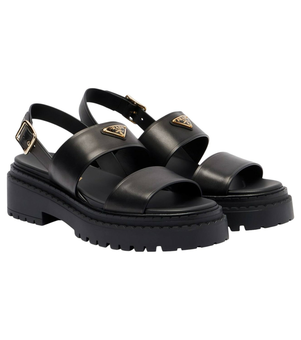 Prada Brushed leather fisherman sandals Prada