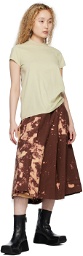 Song for the Mute Brown Pleated Midi Skirt