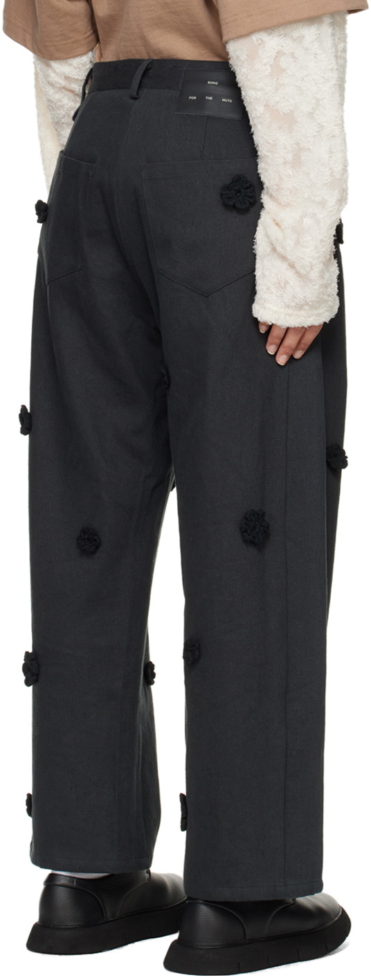 Song for the Mute Black Daisy Trousers