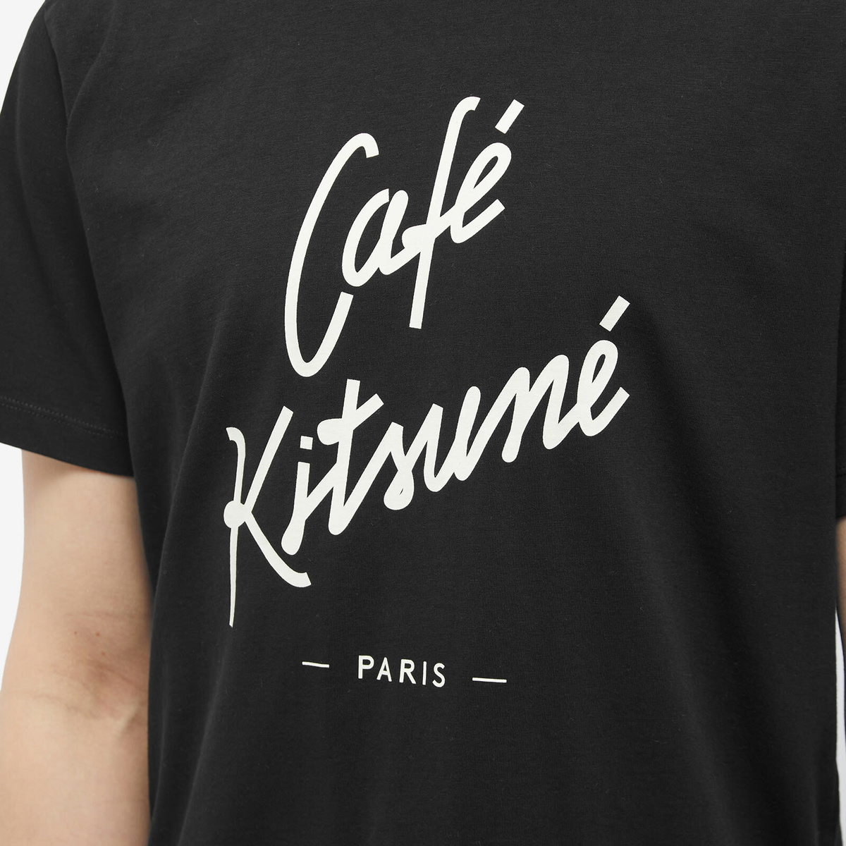 Maison Kitsuné Men's Cafe Kitsune Classic T-Shirt in Black