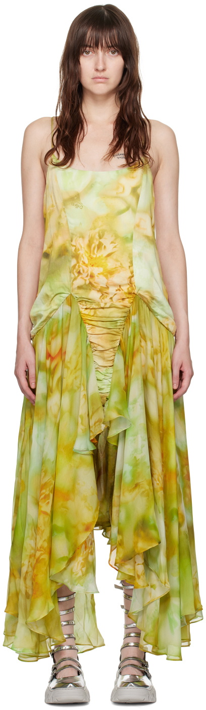 Collina Strada Green Magnolia Midi Dress