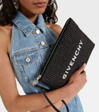 Givenchy Logo raffia clutch