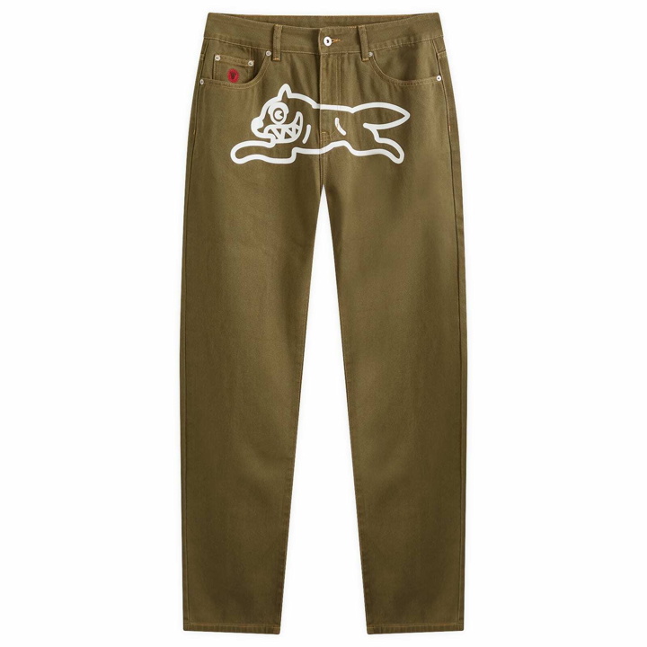 Photo: ICECREAM Men's Running Dog Denim Jeans in Green