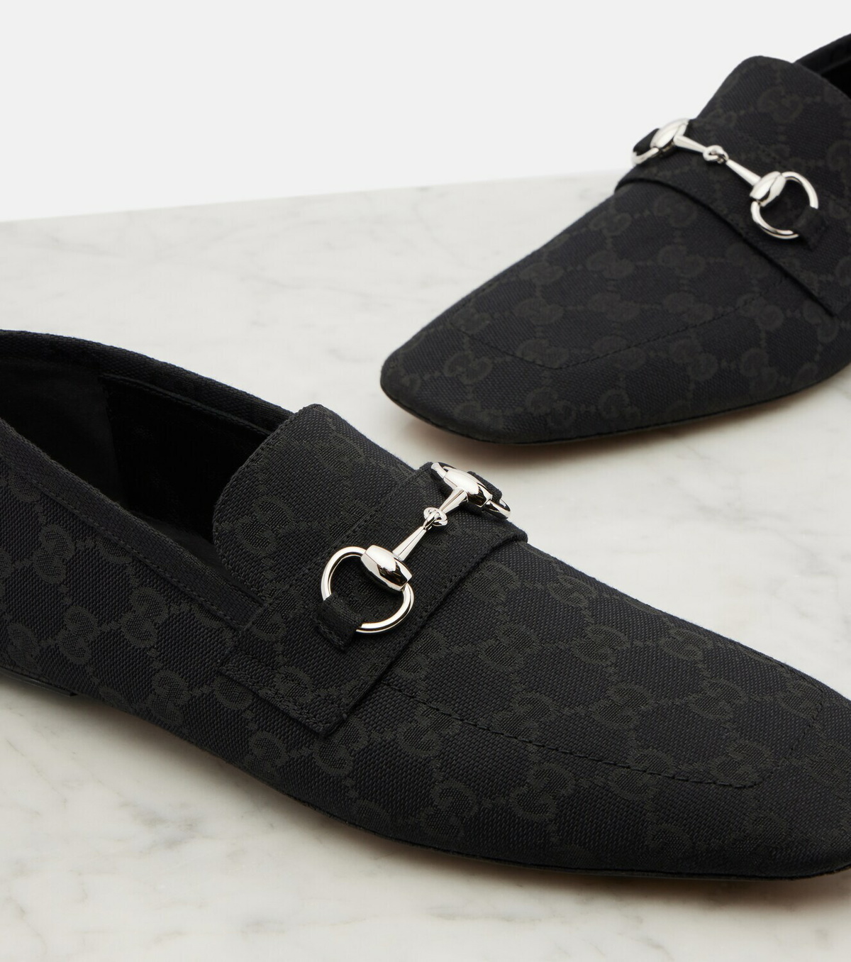 Gucci Horsebit GG Canvas loafers