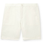 De Bonne Facture - Herringbone Linen Bermuda Shorts - Neutrals