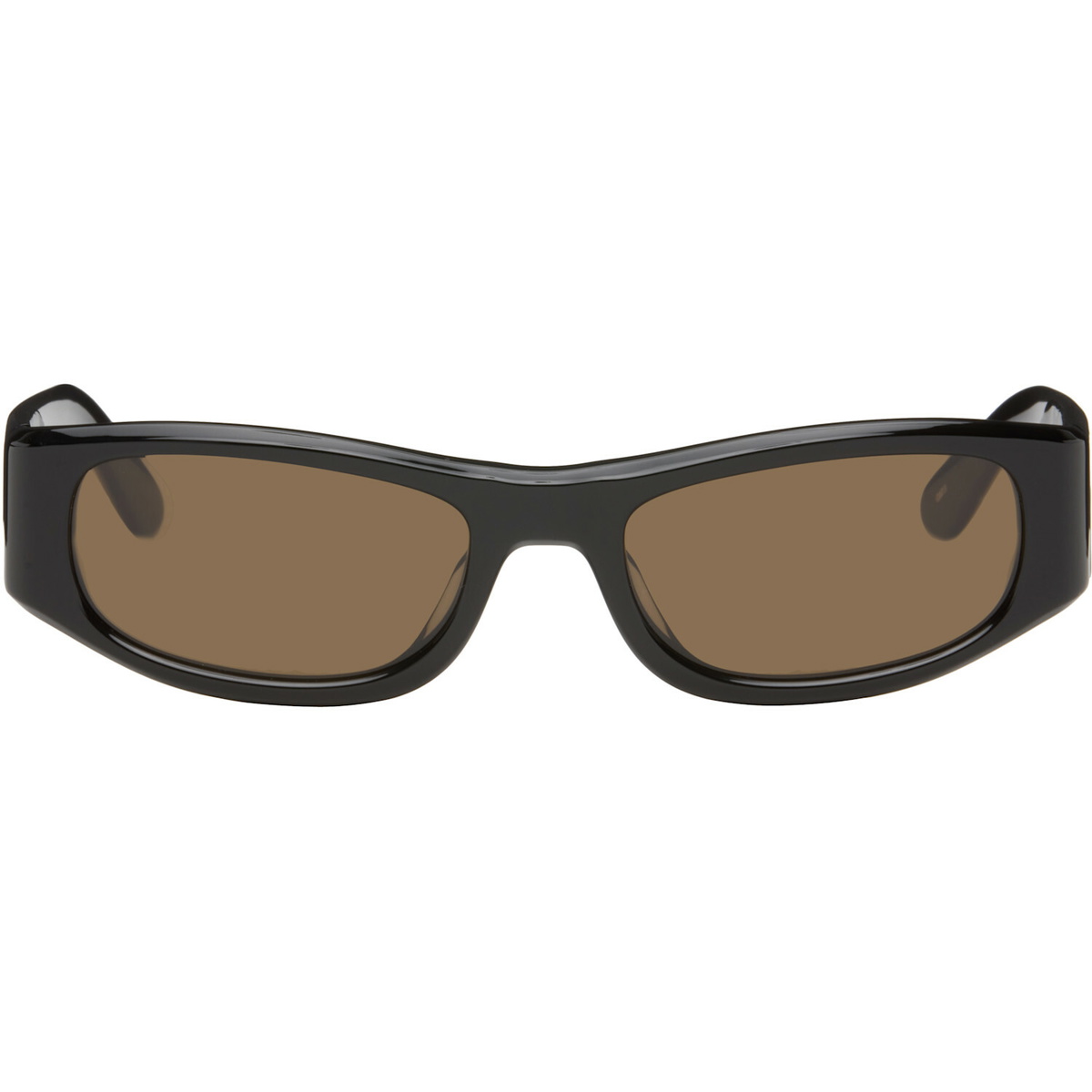 THISTLES Black 'The Suede' Sunglasses