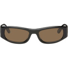 THISTLES Black 'The Suede' Sunglasses