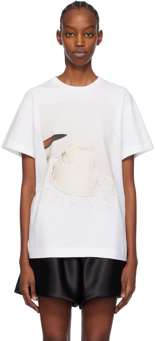 Simone Rocha White Cutting Cake T-Shirt Simone Rocha
