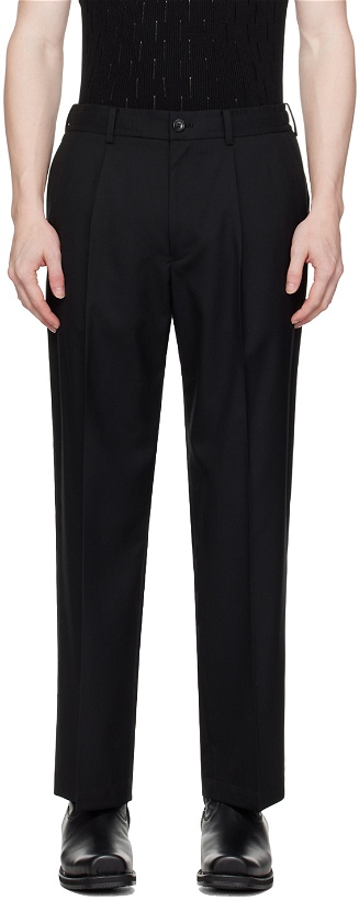 Photo: N.Hoolywood Black Wide Tapered Trousers