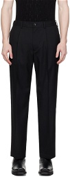 N.Hoolywood Black Wide Tapered Trousers