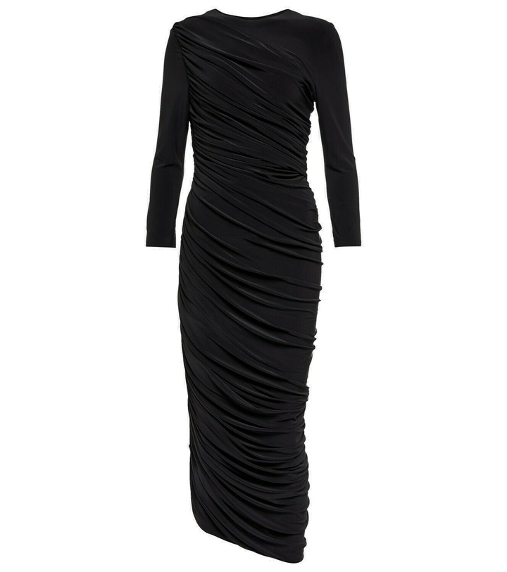 Photo: Norma Kamali Diana ruched jersey maxi dress