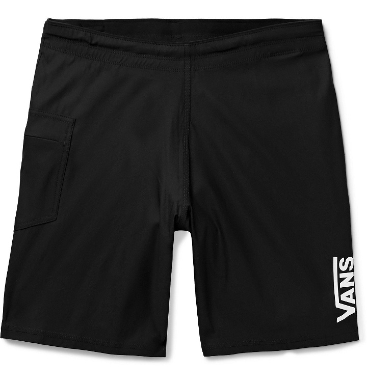 Photo: Vans - Long-Length Logo-Print Ever-Ride Swim Shorts - Black