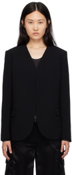 Theory Black Collarless Blazer
