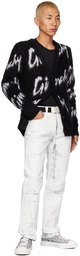 Givenchy Black All-Over Intarsia Cardigan