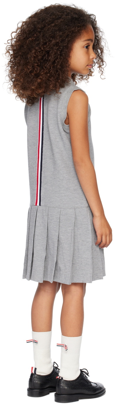 ★THOM BROWNE★ Pique Lip Gusset Tennis Dress Light Grey FJD Thom Browne Pique Rib Gusset Tennis Dress | REVERSIBLE