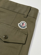 Moncler - Slim-Fit Straight-Leg Cotton-Blend Twill Trousers - Green