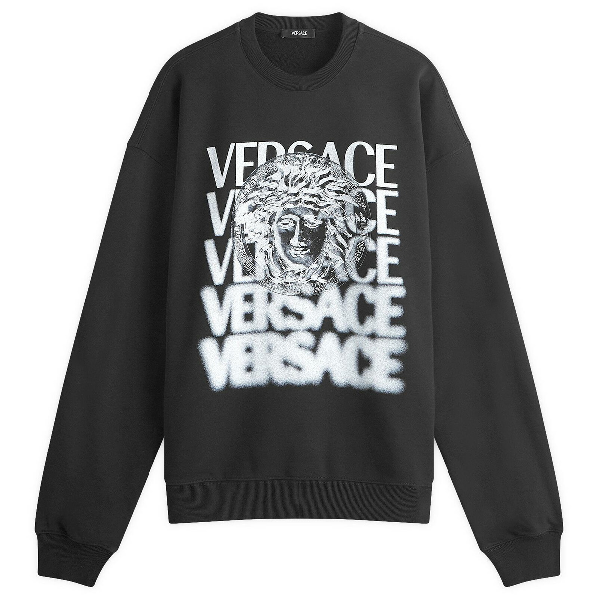 Versace Men's Medusa Medallion Sweatshirt in Black/Print
