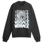 Versace Men's Medusa Medallion Sweatshirt in Black/Print