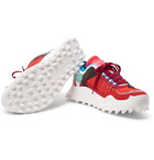 Off-White - Odsy-1000 Suede, Mesh, Leather and Rubber Sneakers - Red