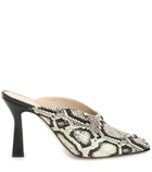 Wandler - Niva snake-effect leather mules
