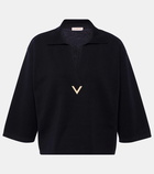 Valentino Logo virgin wool top