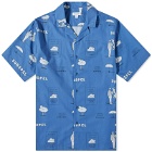 Sunspel Men's Today's Forecast Short Sleeve Shirt in Today'S Forecast Print