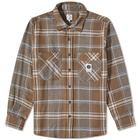 Polar Skate Co. Men's Flannel Shirt in Brown