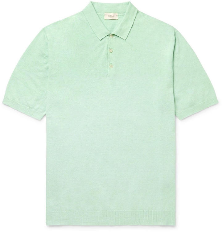 Photo: Altea - Linen and Cotton-Blend Polo Shirt - Green