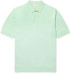 Altea - Linen and Cotton-Blend Polo Shirt - Green