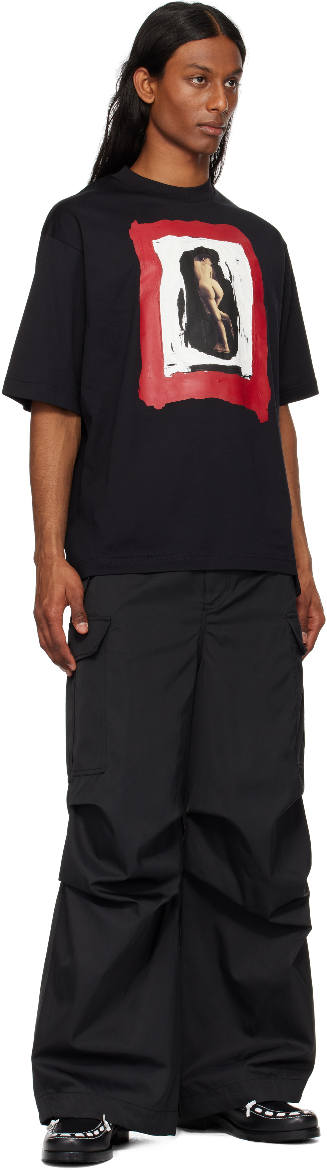 【関税込み】Marni ブラック Nude Print コットン Tシャツ Marni Black Nude Print Cotton T-shirt Marni