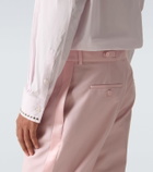 McQueen Silk-trimmed wool and mohair slim pants