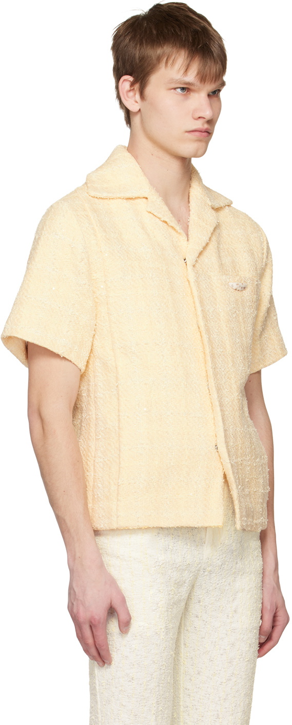 young n sang Yellow Sequinned Shirt