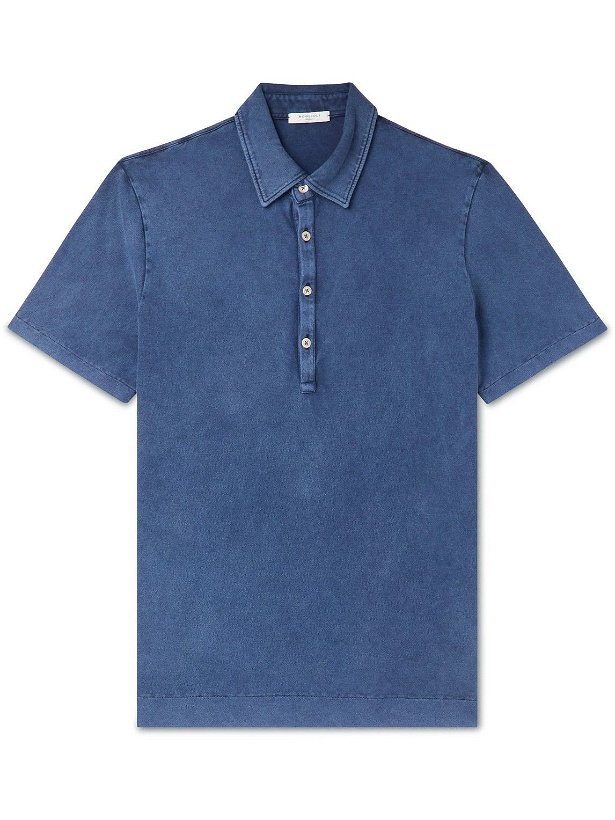 Photo: Boglioli - Cotton-Piqué Polo Shirt - Blue