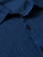 11.11/eleven eleven - Garment-Dyed Cotton Shirt - Blue