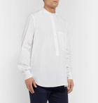 Barena - Oversized Grandad-Collar Cotton-Poplin Half-Placket Shirt - White