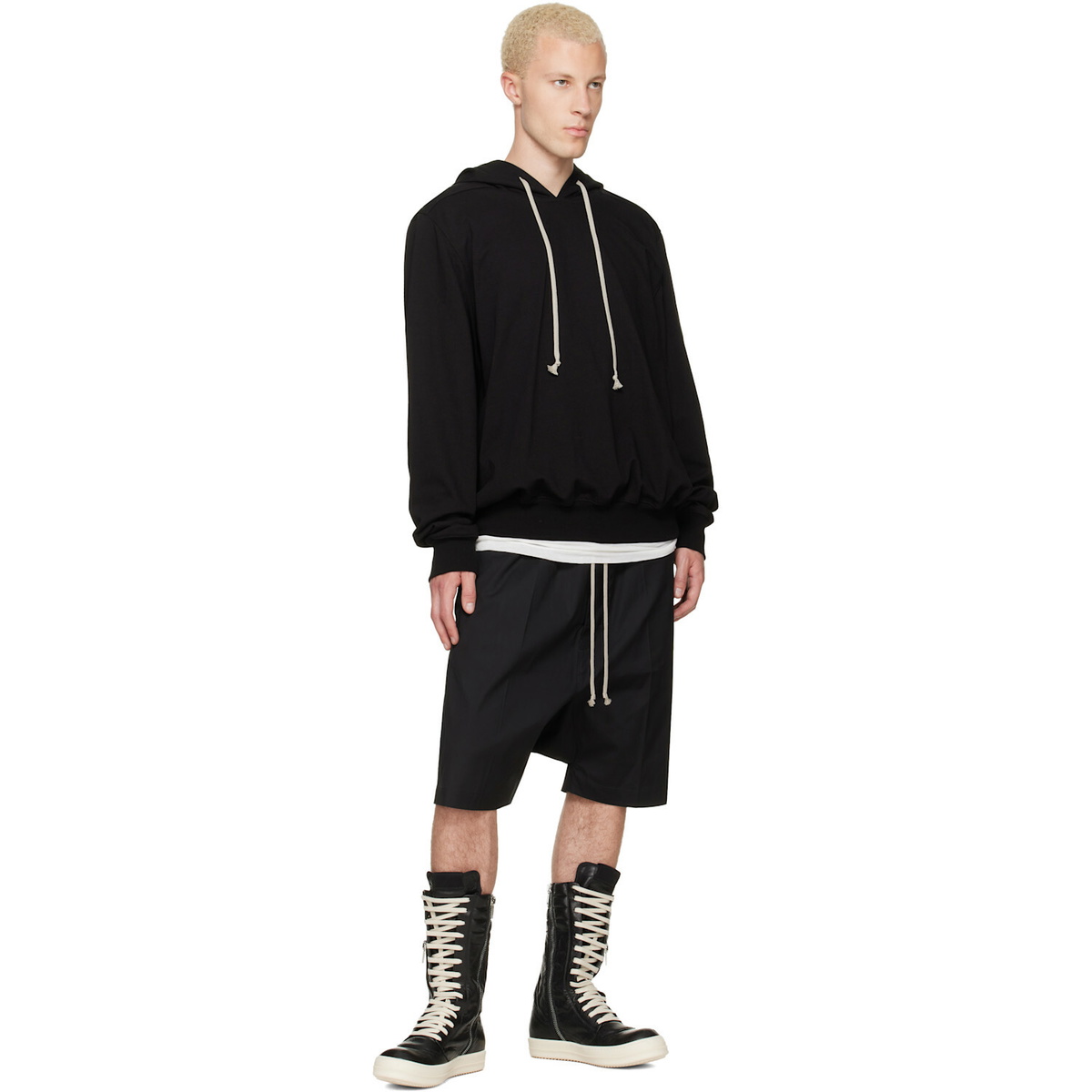 Rick Owens Black Tower Hoodie