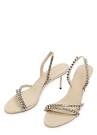 Paris Texas Lidia 70 Crystal-embellished Crepe Sandals Ivory