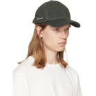 BALMAIN Khaki Washed Cotton Cap