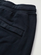 Stone Island - Straight-Leg Logo-Appliquéd Cotton-Jersey Drawstring Shorts - Blue