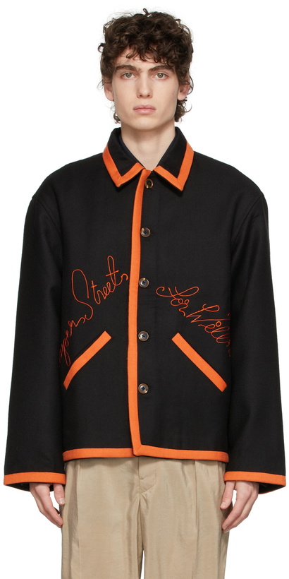 Photo: Bode Black & Orange Juniper Street Show Jacket