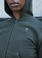 GREG ROSS Shrunken Military Hooded Sweatshirt