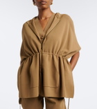 Max Mara Hooded knitted poncho