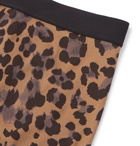 TOM FORD - Leopard-Print Stretch-Cotton Boxer Briefs - Light brown
